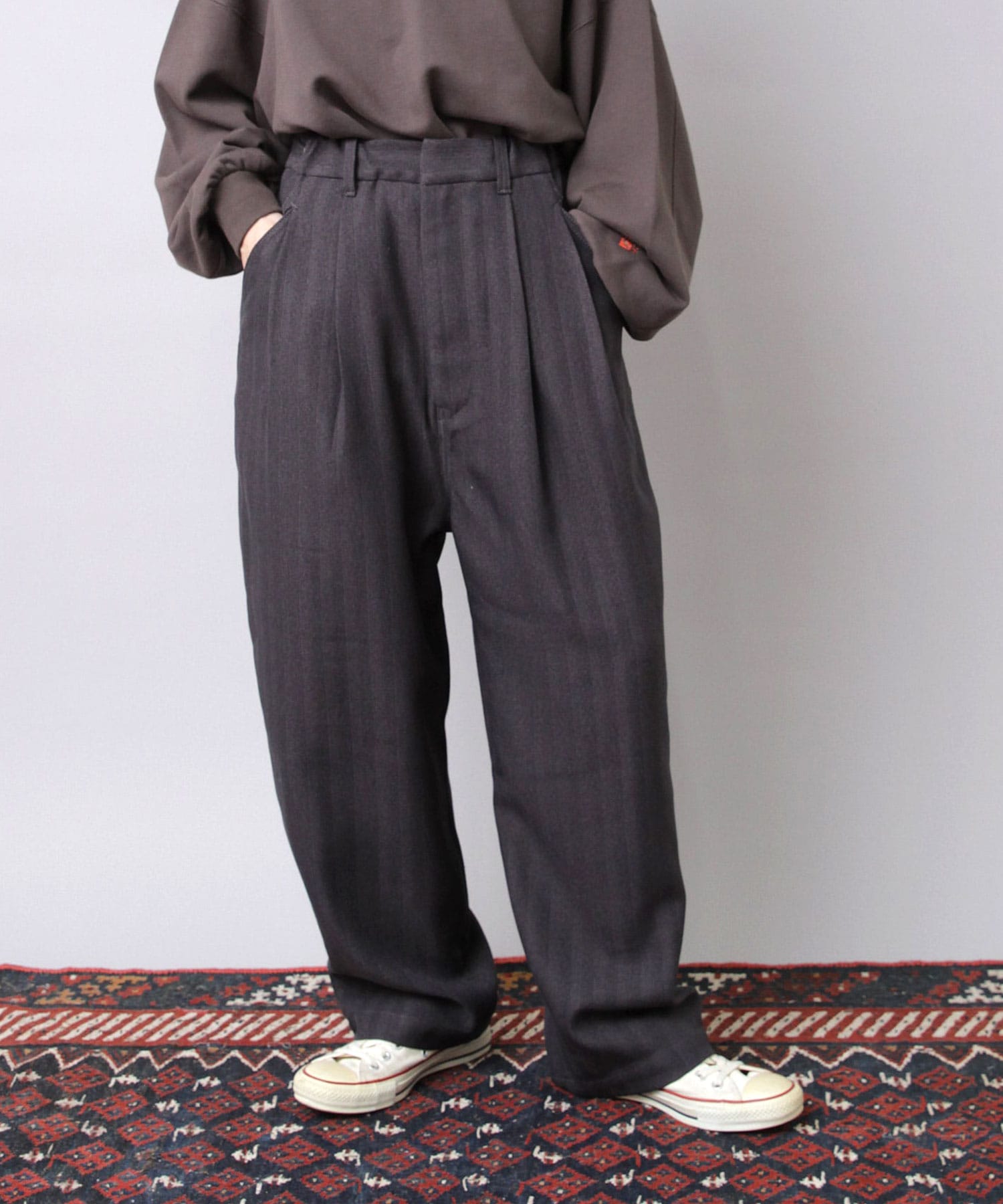 R4398 コックさんのヘリンボーンツイードパンツ