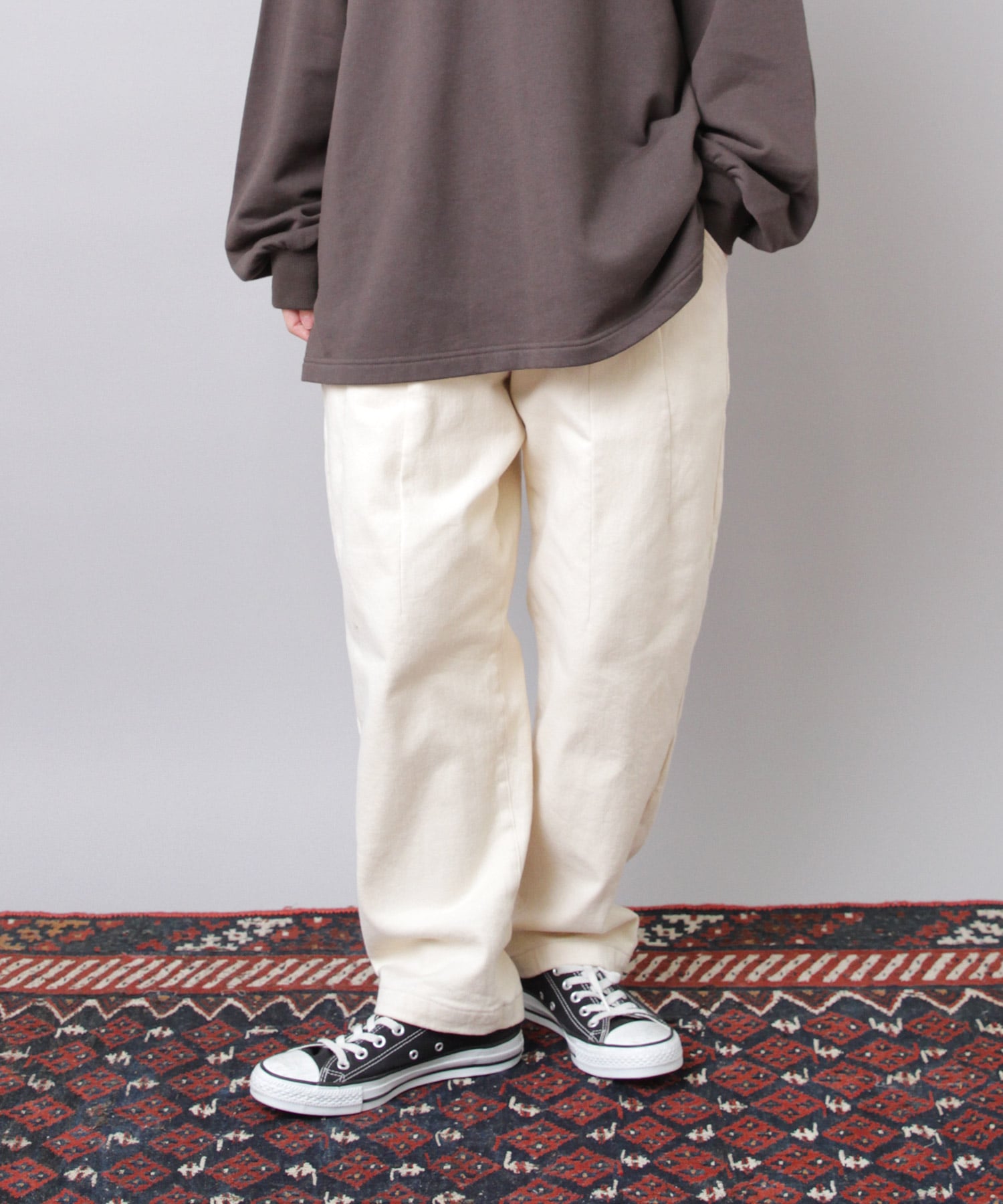 R4399 ブランケット起毛のプルオンウォームパンツ