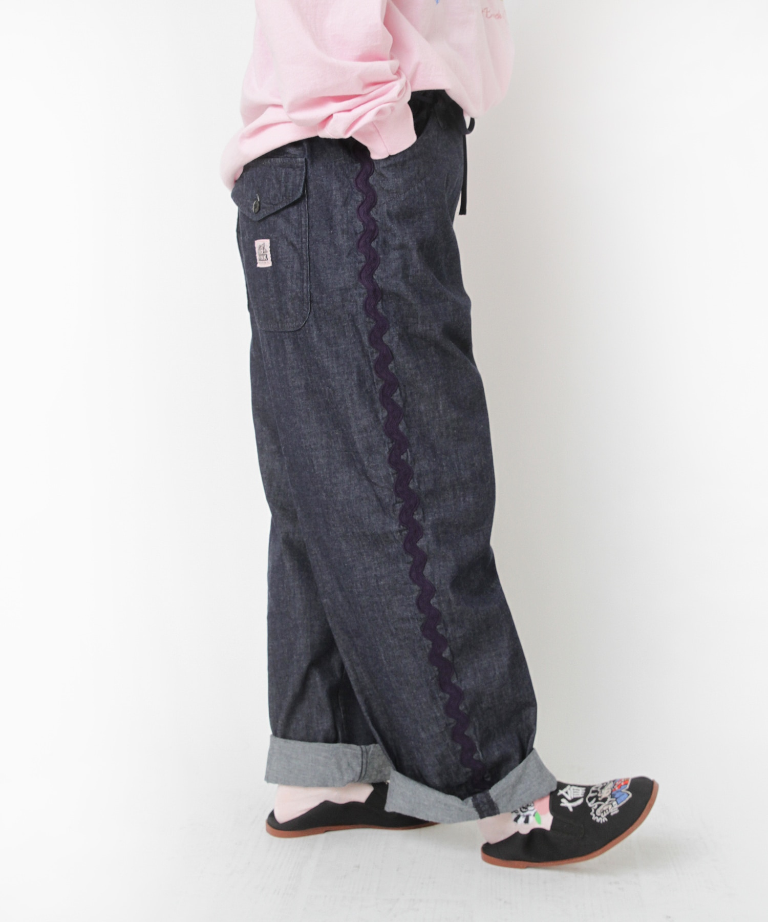 【PINK MOTEL】R4406 PM ウェーブテープパンツ