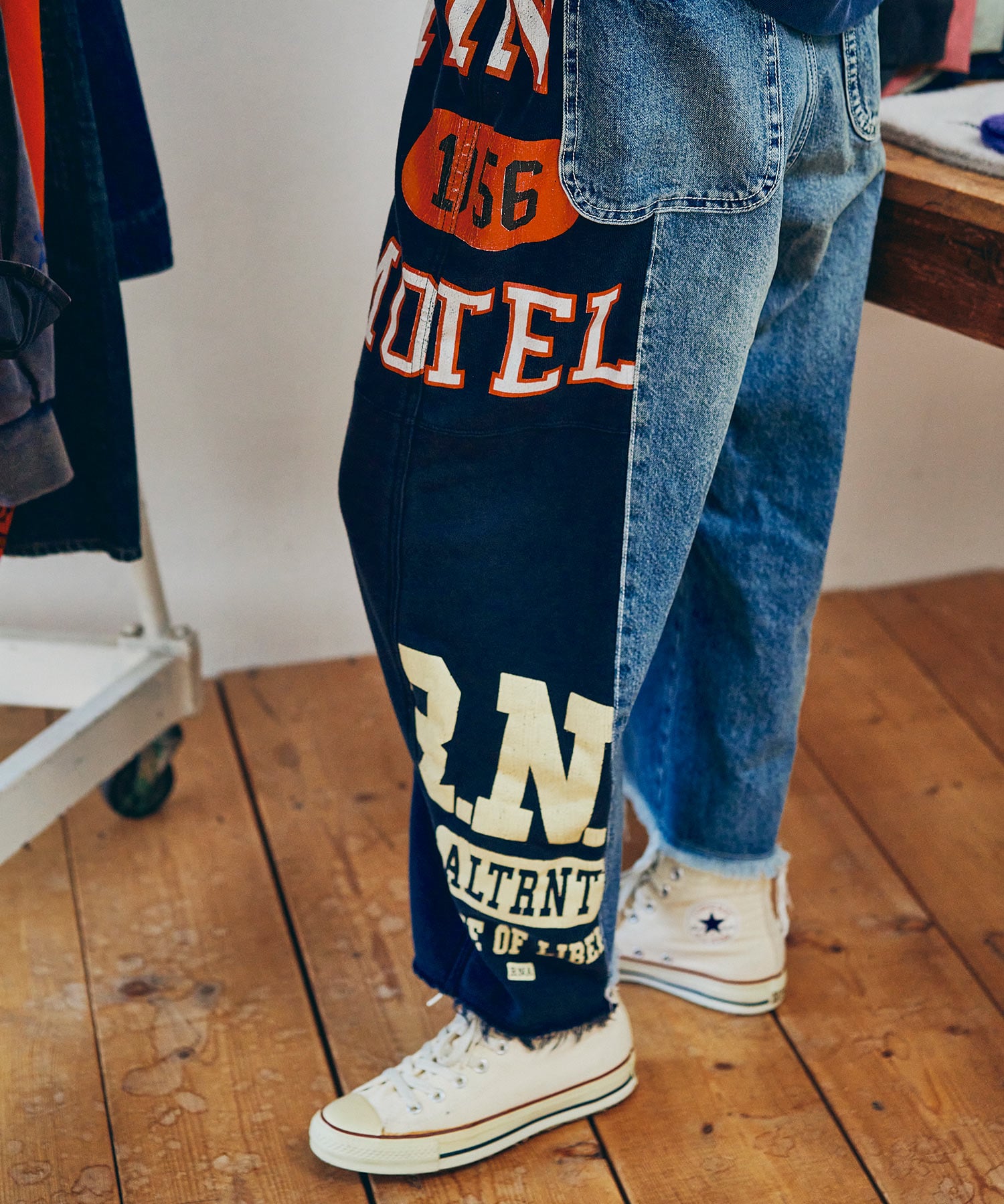 【PINK MOTEL】R4417 PM ウラ毛コンビパンツ