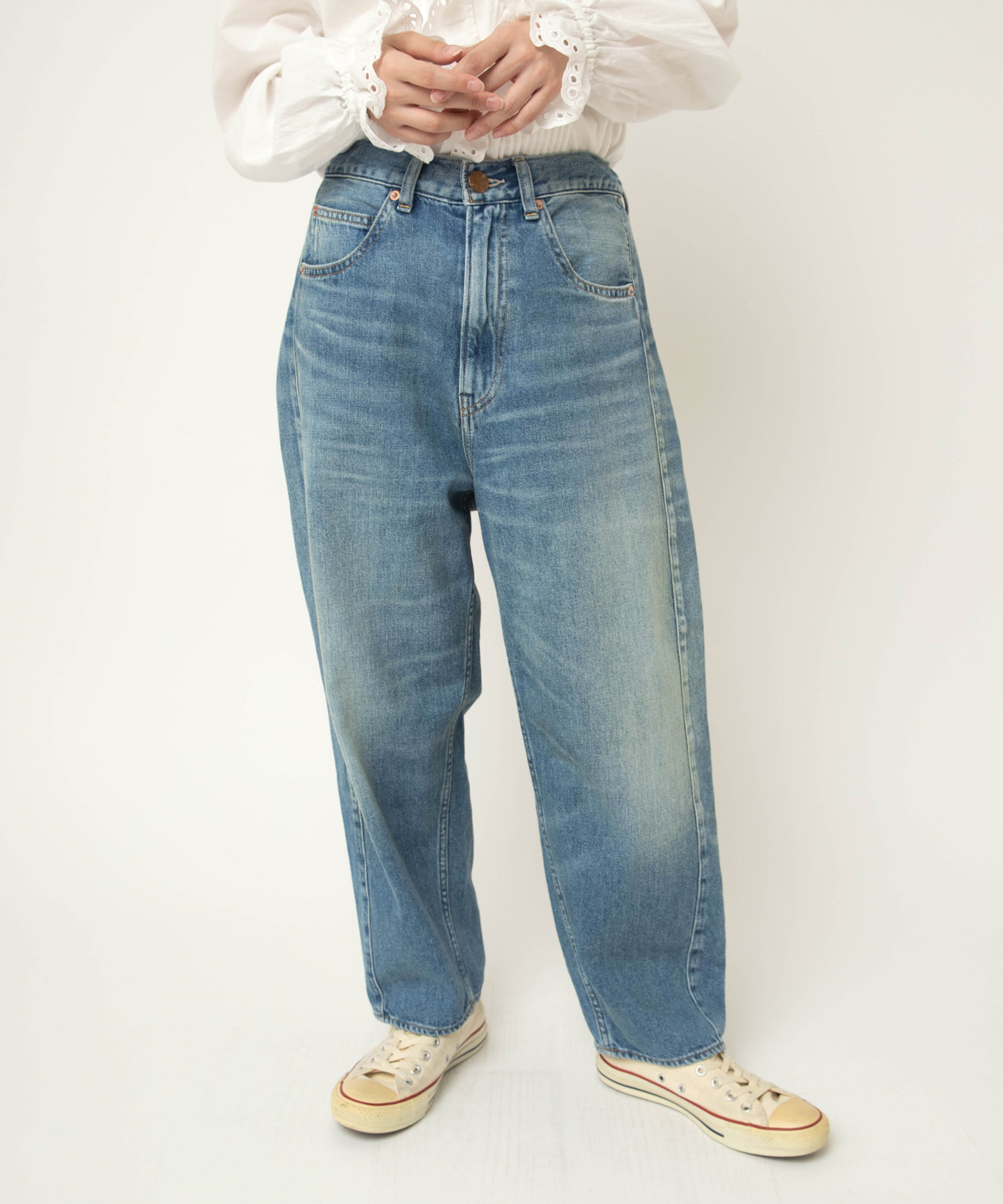 R4419 ルーズテーパードクロップドデニム