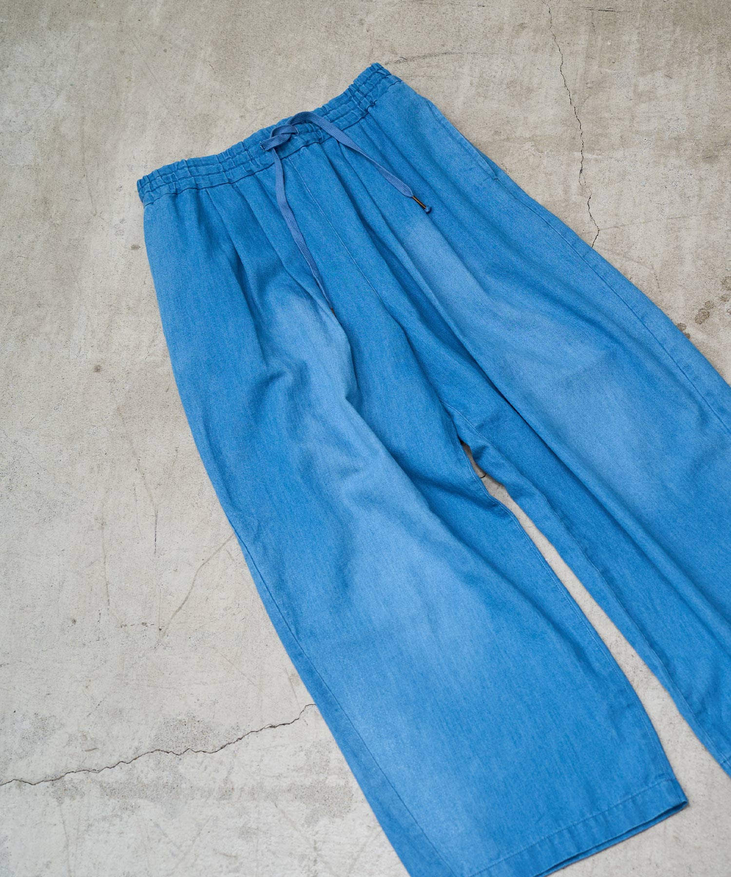 【3月中旬納期】R4442 5.3ozデニムギャザーパンツ