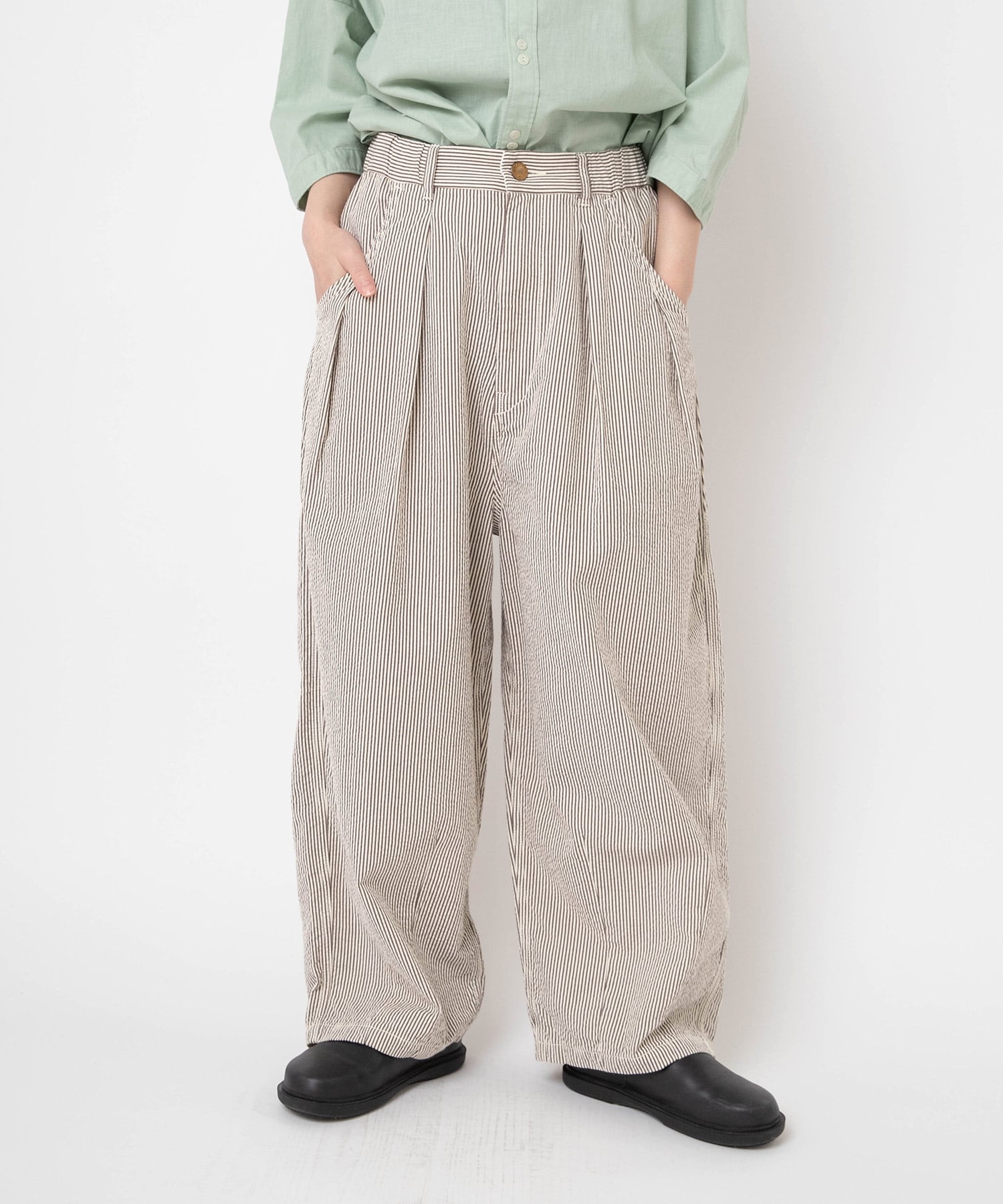 【5月中旬納期】R4450 ストライプのギャルソンパンツ