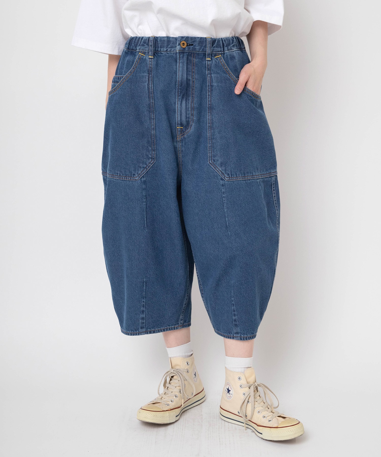 【5月中旬納期】R4457 ひざ下丈のトイパンツ