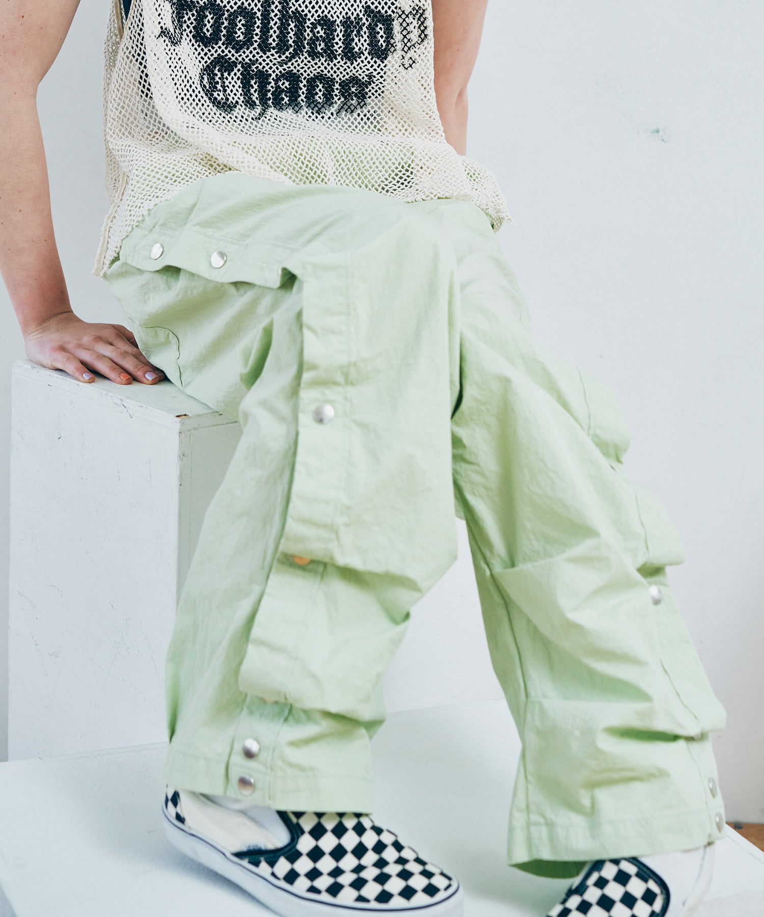 R4458 サイドスナップイージーパンツ