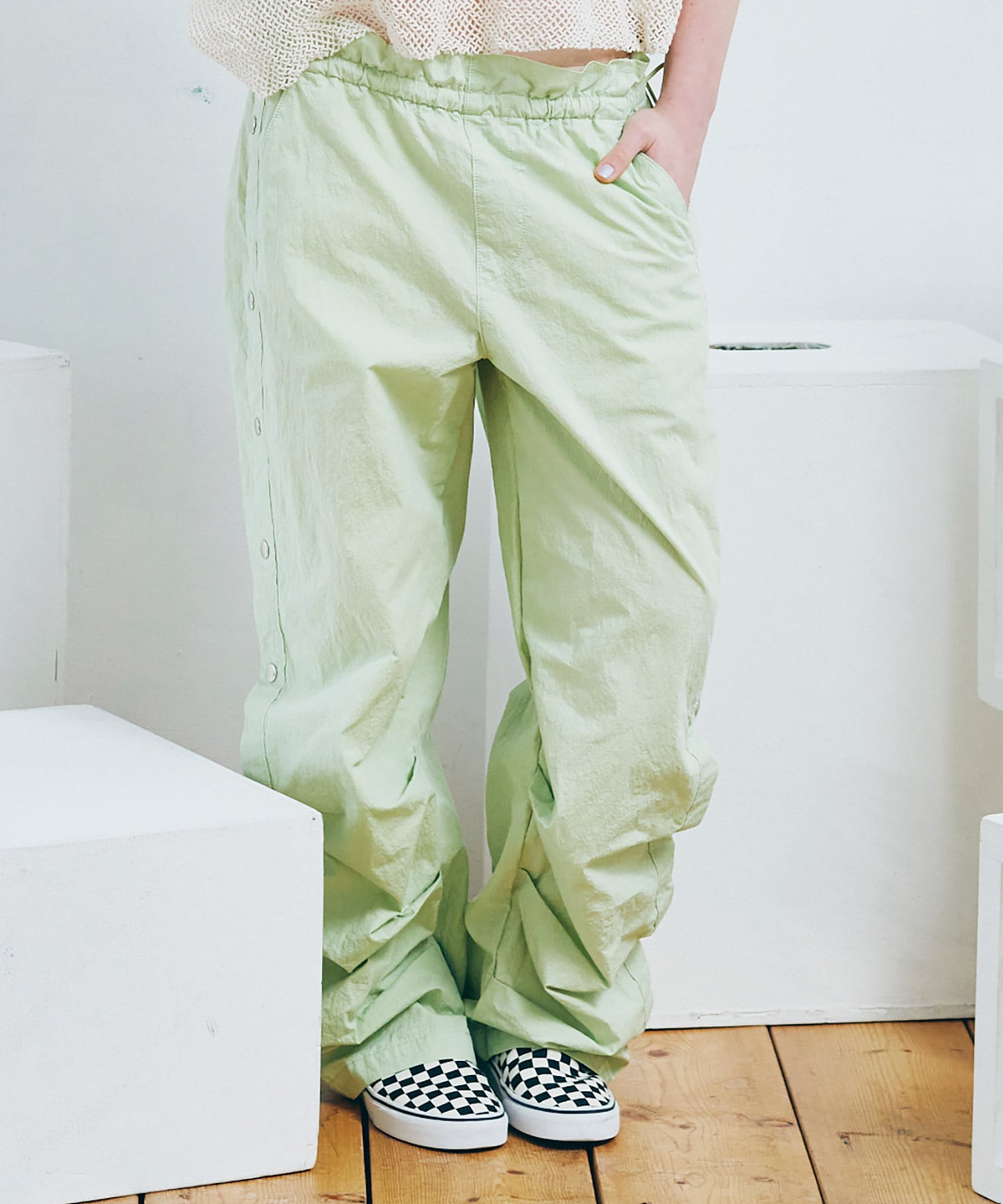 R4458 サイドスナップイージーパンツ