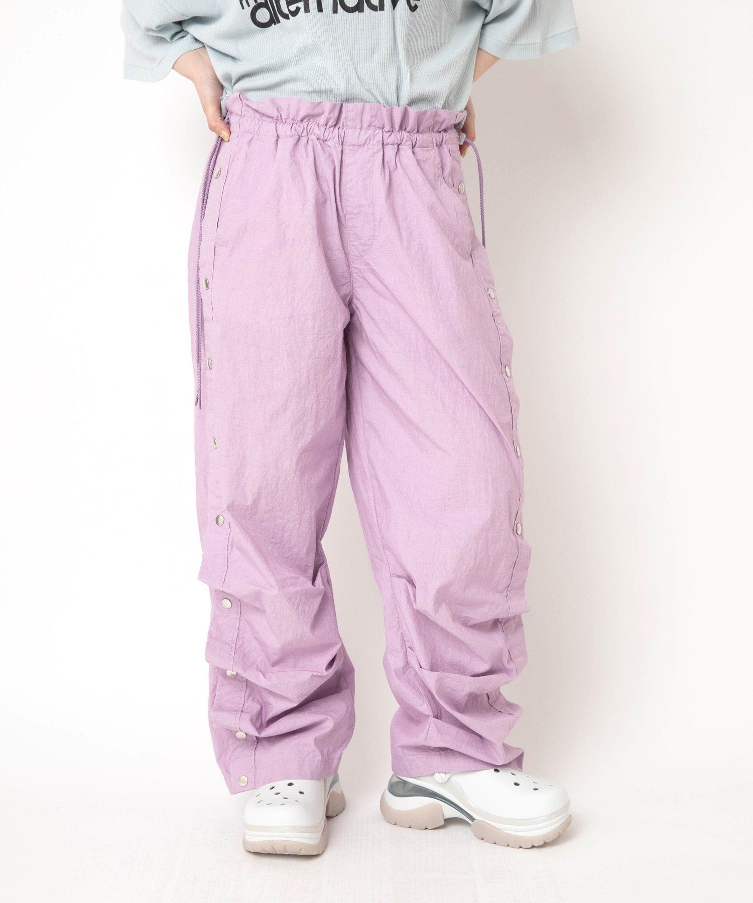 R4458 サイドスナップイージーパンツ