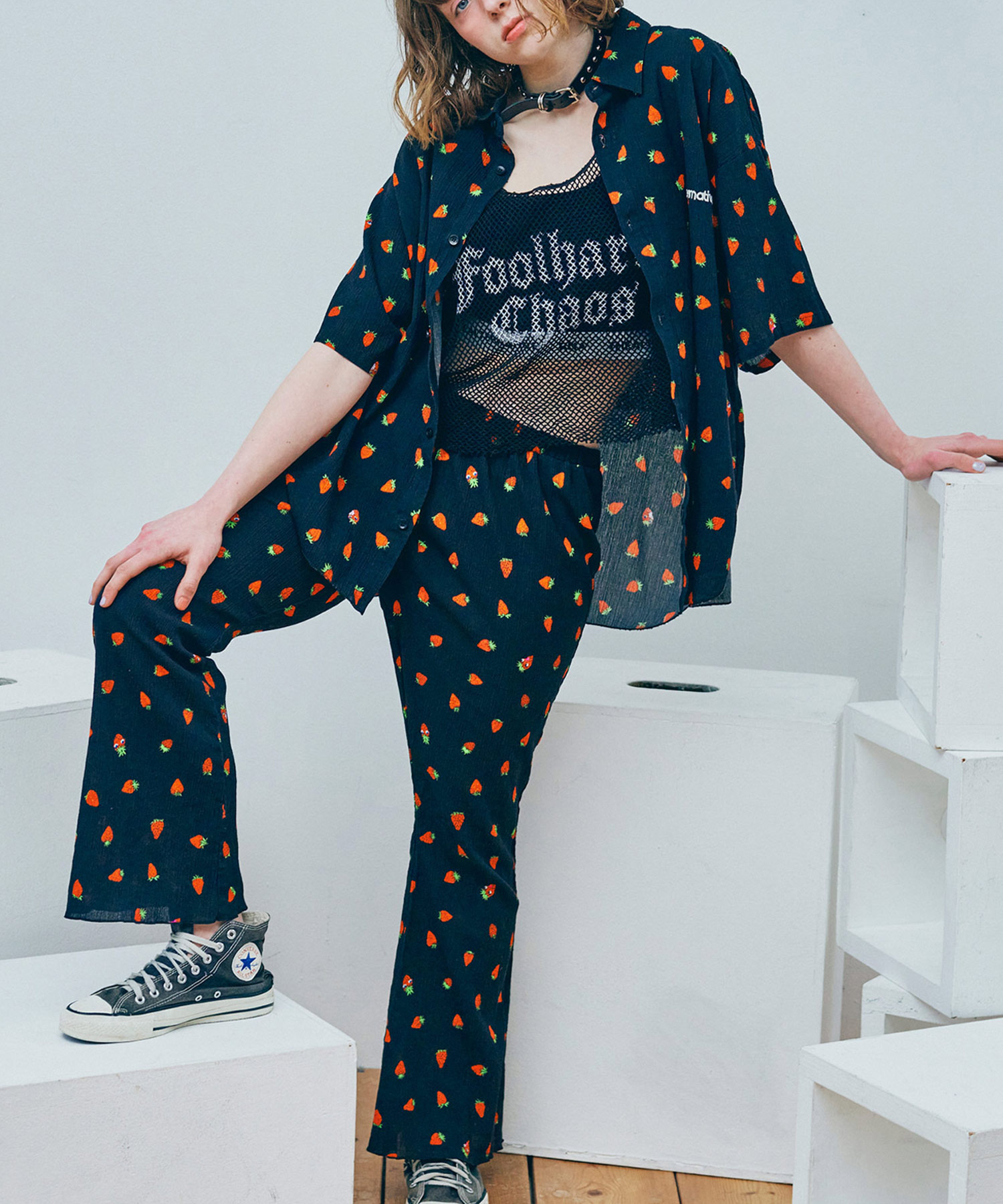 【5月下旬納期】R4460 ヨーリューイチゴフレアパンツ