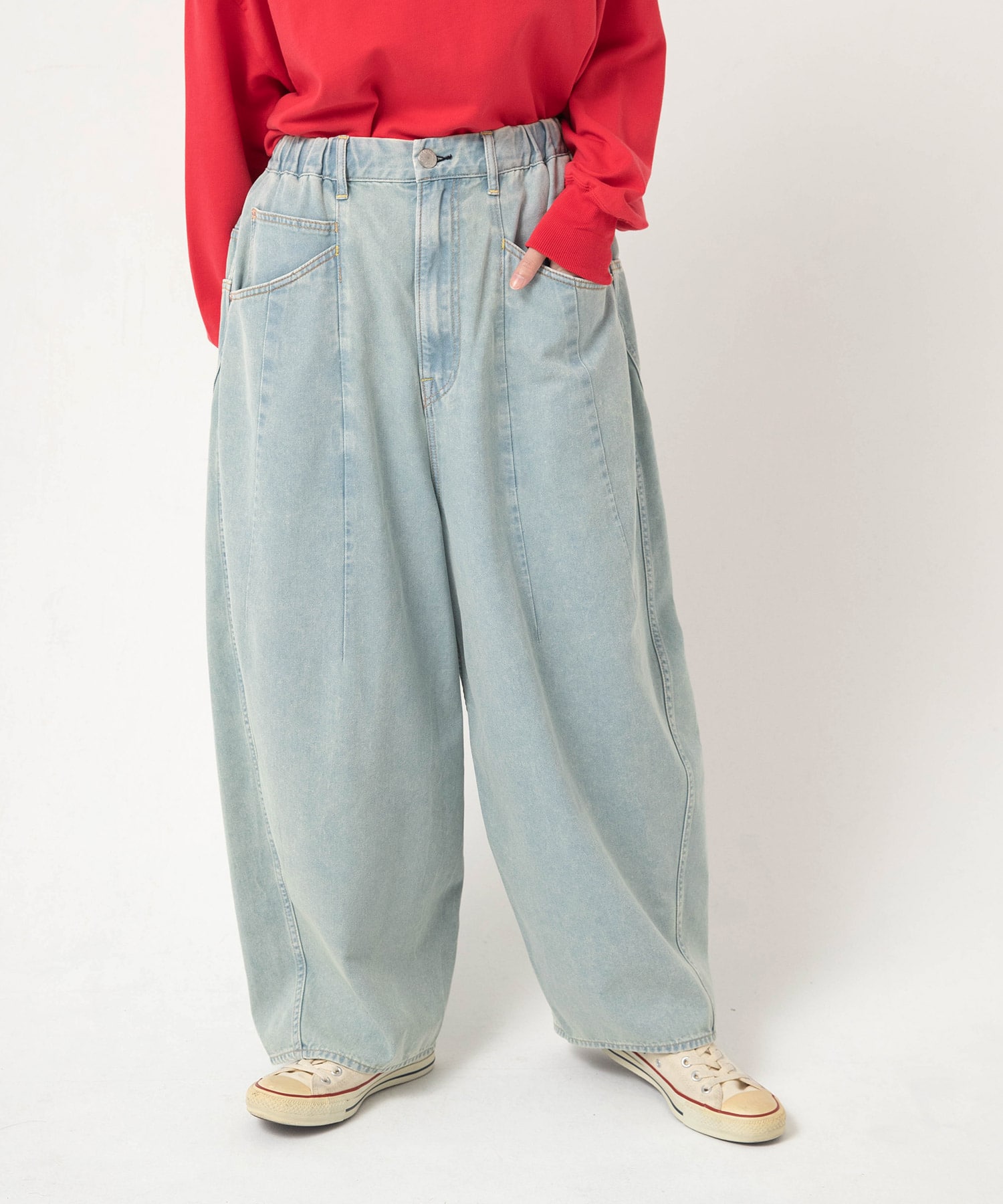 【7月上旬納期】R4468 ケミカル加工の5ポケまるパンツ