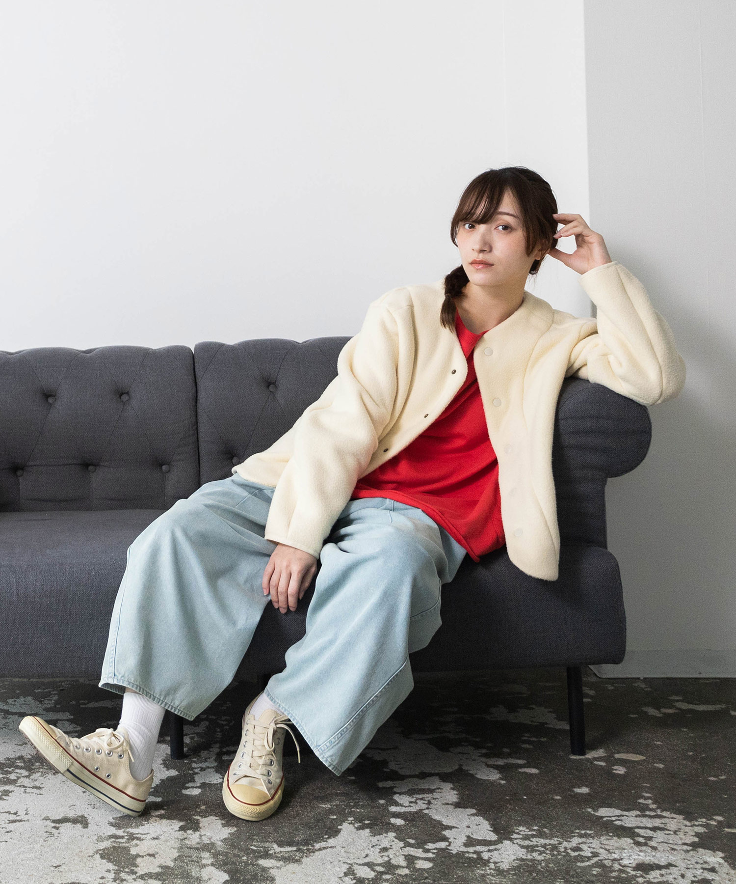 R4468 ケミカル加工の5ポケまるパンツ