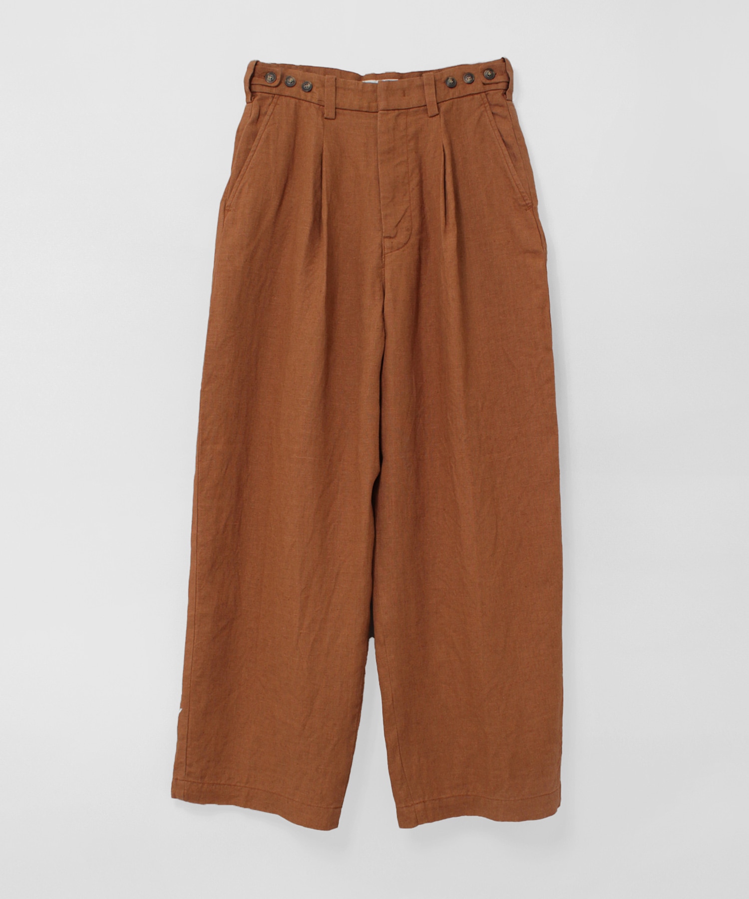 R4472 フレンチリネンワイドストレートパンツ