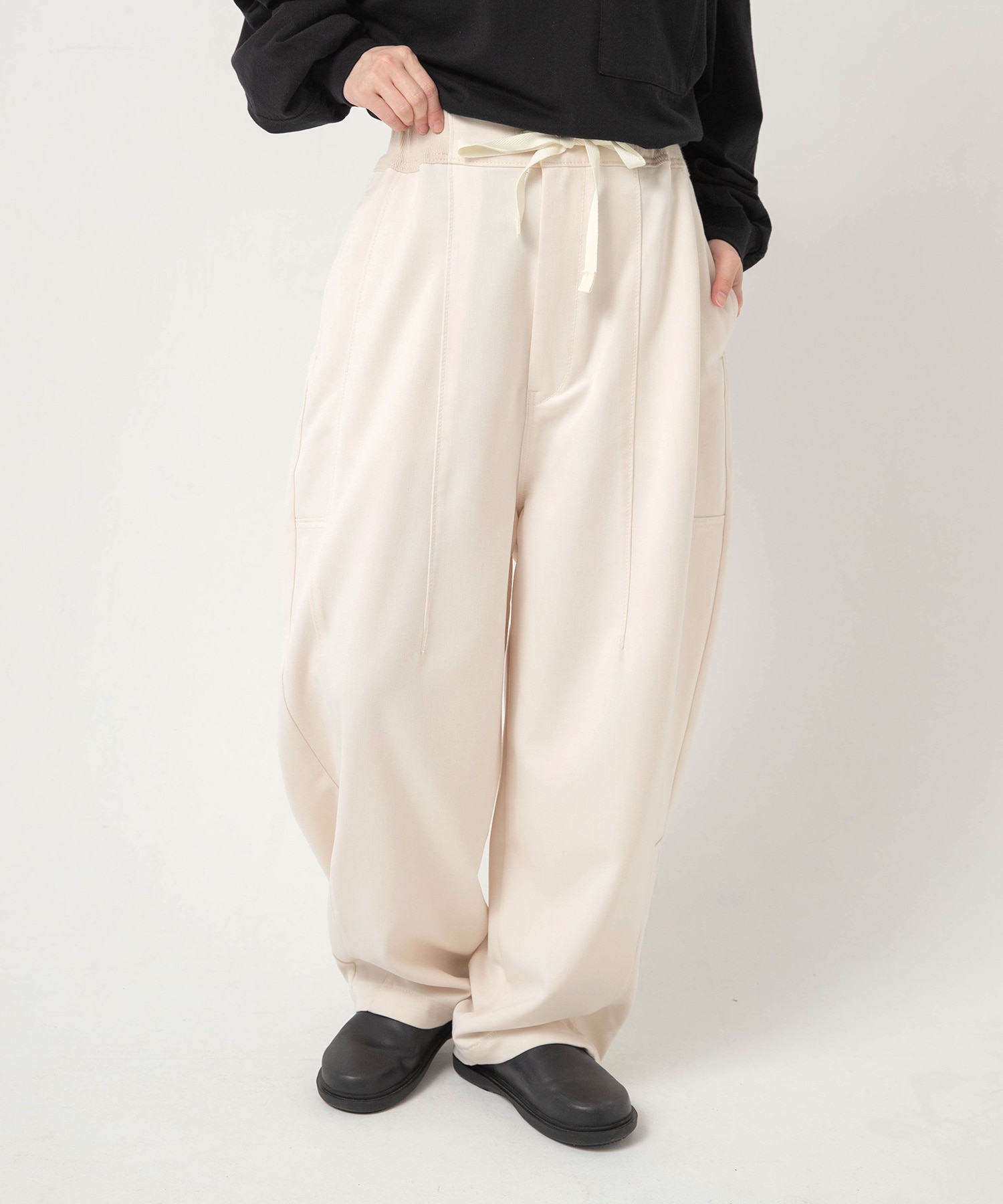 【9月下旬納期】R4489 ニットクロスのバルーンパンツ