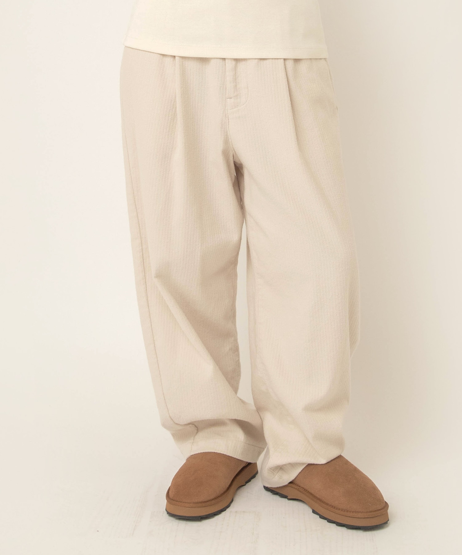 【10月下旬納期】R4513 COTTON HEAVY PIQUE ワイドトラウザーズ