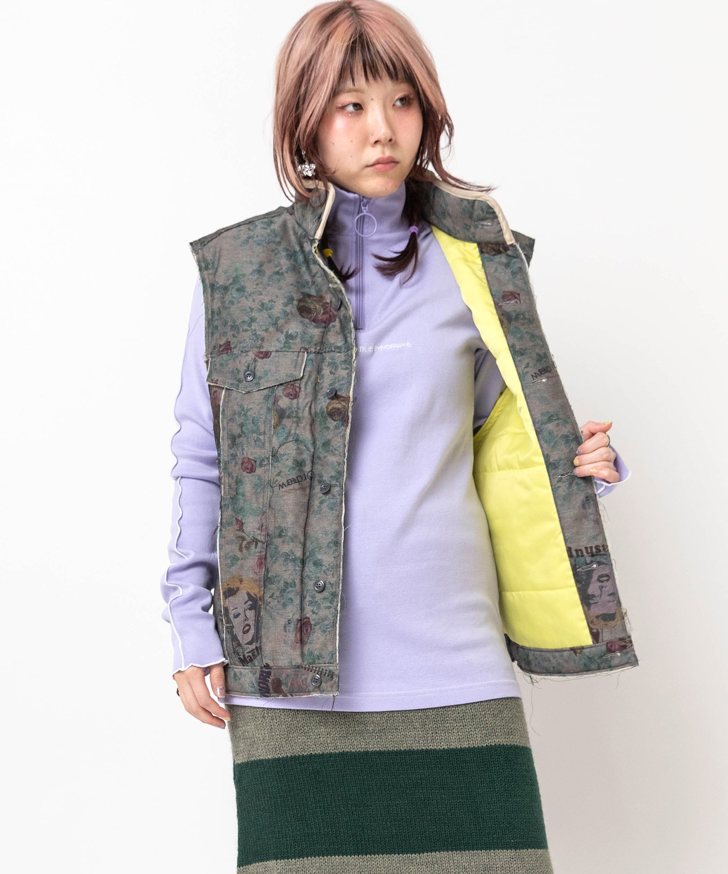 V0158 MASH UP中綿ベスト