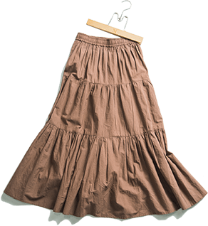 Gather tiered skirt