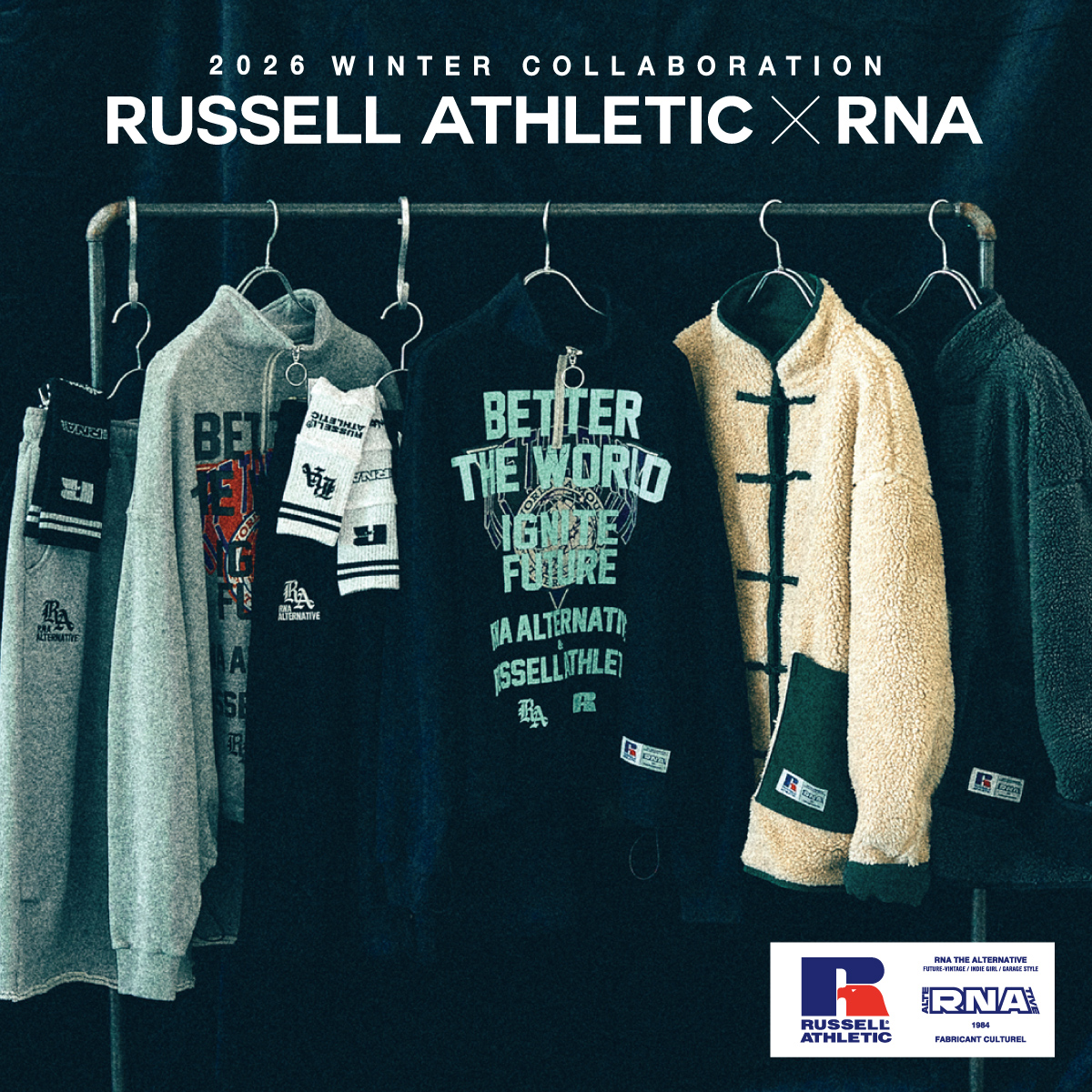 【初コラボ】RUSSELL ATHLETIC×RNA販売開始